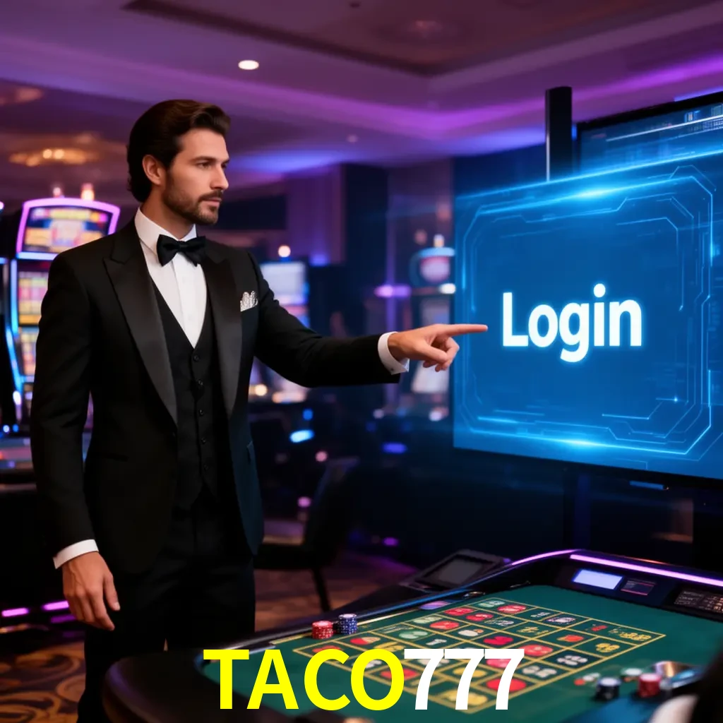 TACO777 Login - OTP, cuenta y soporte Pantalla TACO777 Login con OTP, contraseña, cuenta segura y soporte móvil